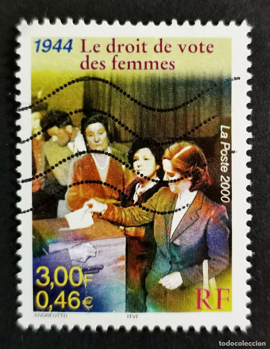 Sellos: Sello Francia 2000, 1944: Derecho al voto para las mujeres en Francia, 3,00 F Michel: 3494