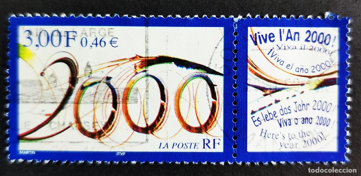 Sellos: Sello Francia 1999,&iexcl;El brillante 2000! en serpentinas, 3,00 F Michel: 3431Zf