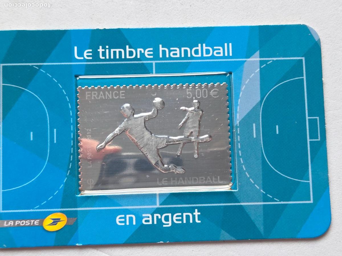 Sellos: PLATA PURA - SELLO FRANCIA 2011 HANDBALL BALONMANO FACIAL 5&euro; - NUEVO CON BLISTER