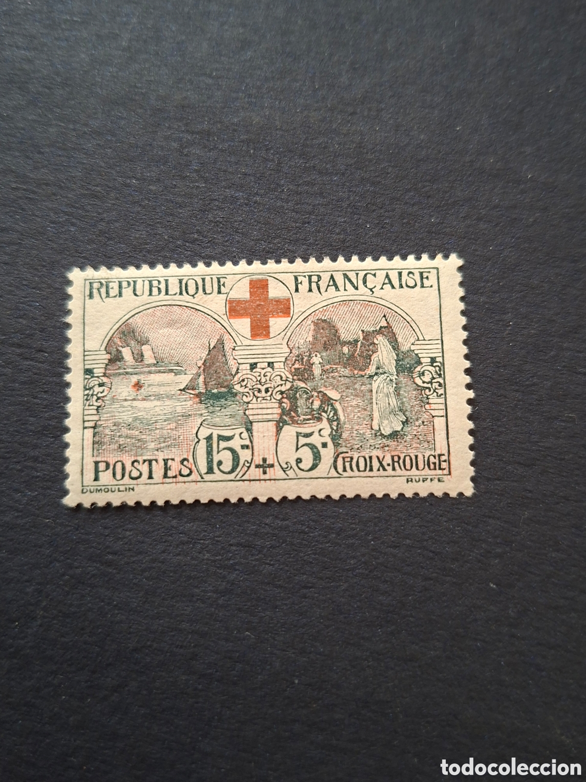 Sellos: FRANCIA. YVERT 156. PRO CRUZ ROJA. NUEVO CON CHARNELA.