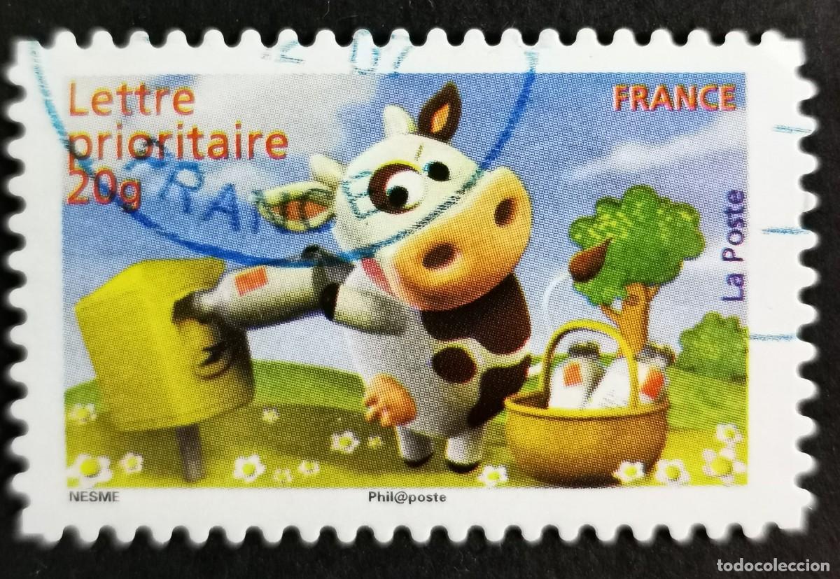 Sellos: Sello Francia 2007, Vaca humor&iacute;stica de Alexis Nesmes, Sin Valor Facial Michel: FR 4310