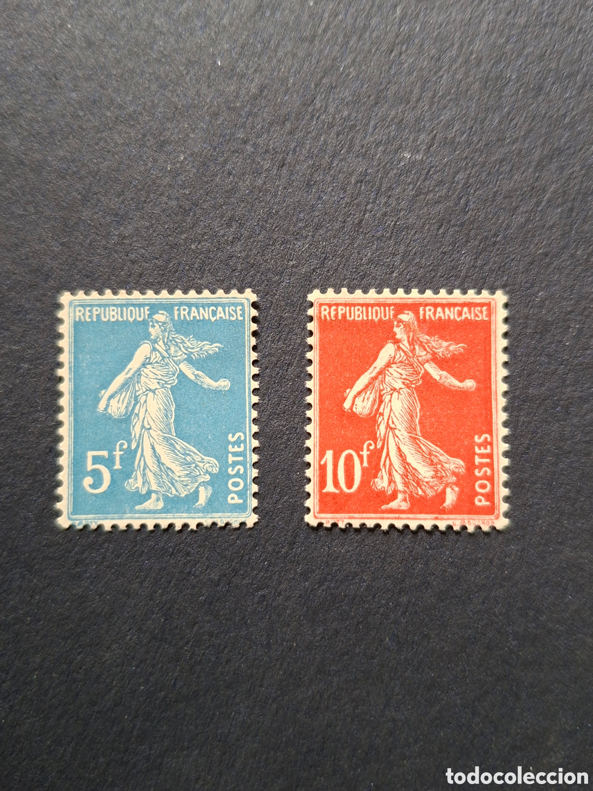 Sellos: FRANCIA. YVERT 241/242 NUEVOS CON SE&Ntilde;AL DE CHARNELA. EXP. FIL. STRASBOURG. 1927.