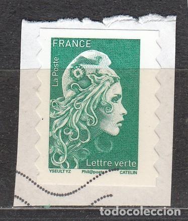 Sellos: FRANCIA - MARIANA LETTRE VERTE - USADO