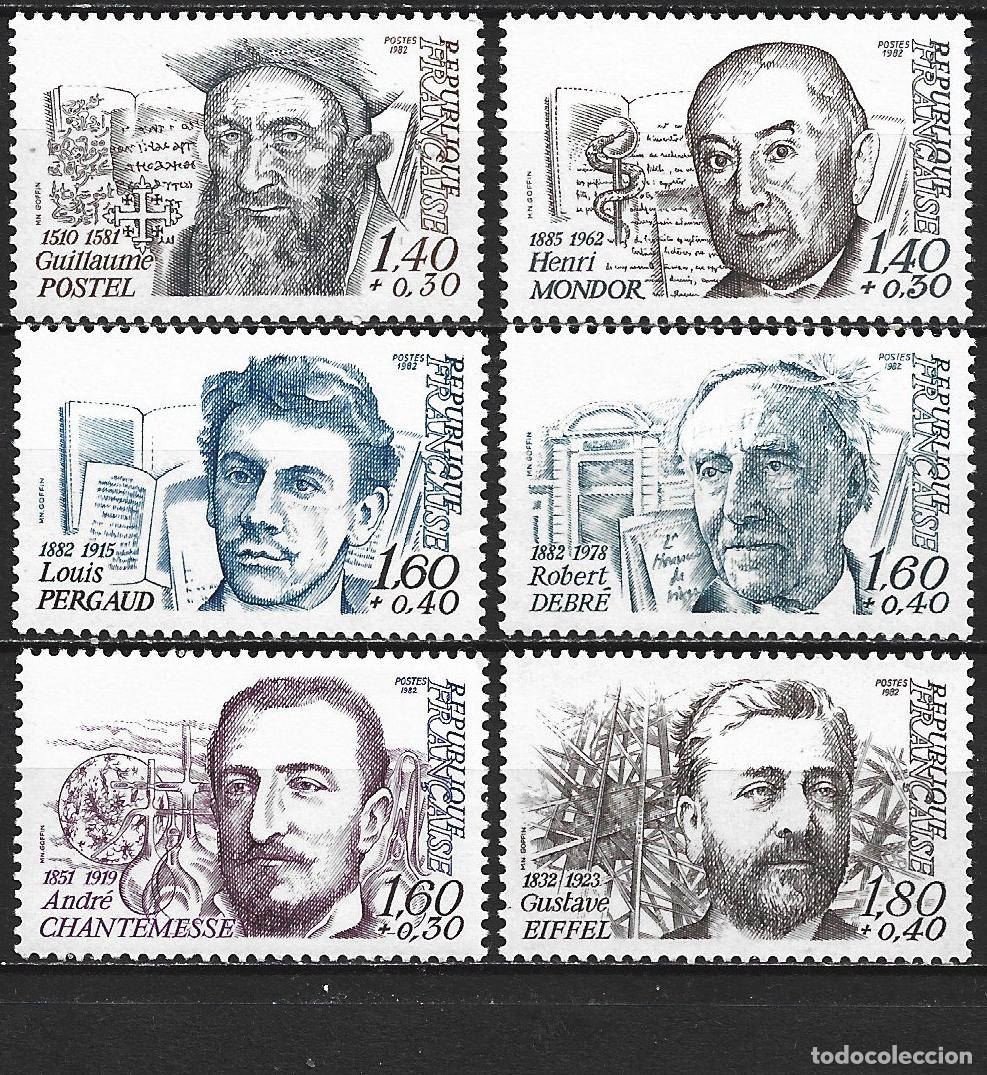 Sellos: FRANCIA YVERT NUM. 2225/2230 ** SERIE COMPLETA SIN FIJASELLOS