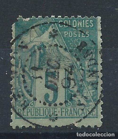 Sellos: Colonies G&eacute;n&eacute;rales N&deg;49 Obl (FU) 1881 - Alph&eacute;e Dubois (Oblit&eacute;ration R&eacute;union St. Andr&eacute;)
