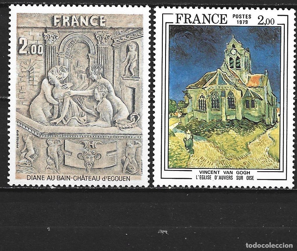 Sellos: FRANCIA YVERT NUM. 2053/2054 ** SERIE COMPLETA SIN FIJASELLOS