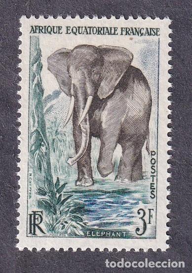 Sellos: colonies fran&ccedil;aises Afrique Equatoriale AEF n&deg; 240 ** &eacute;l&eacute;phant