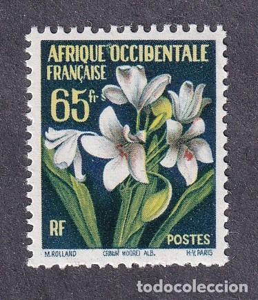 Sellos: colonies fran&ccedil;aises Afrique Occidentale AOF n&deg; 72 ** fleur cronum moorei