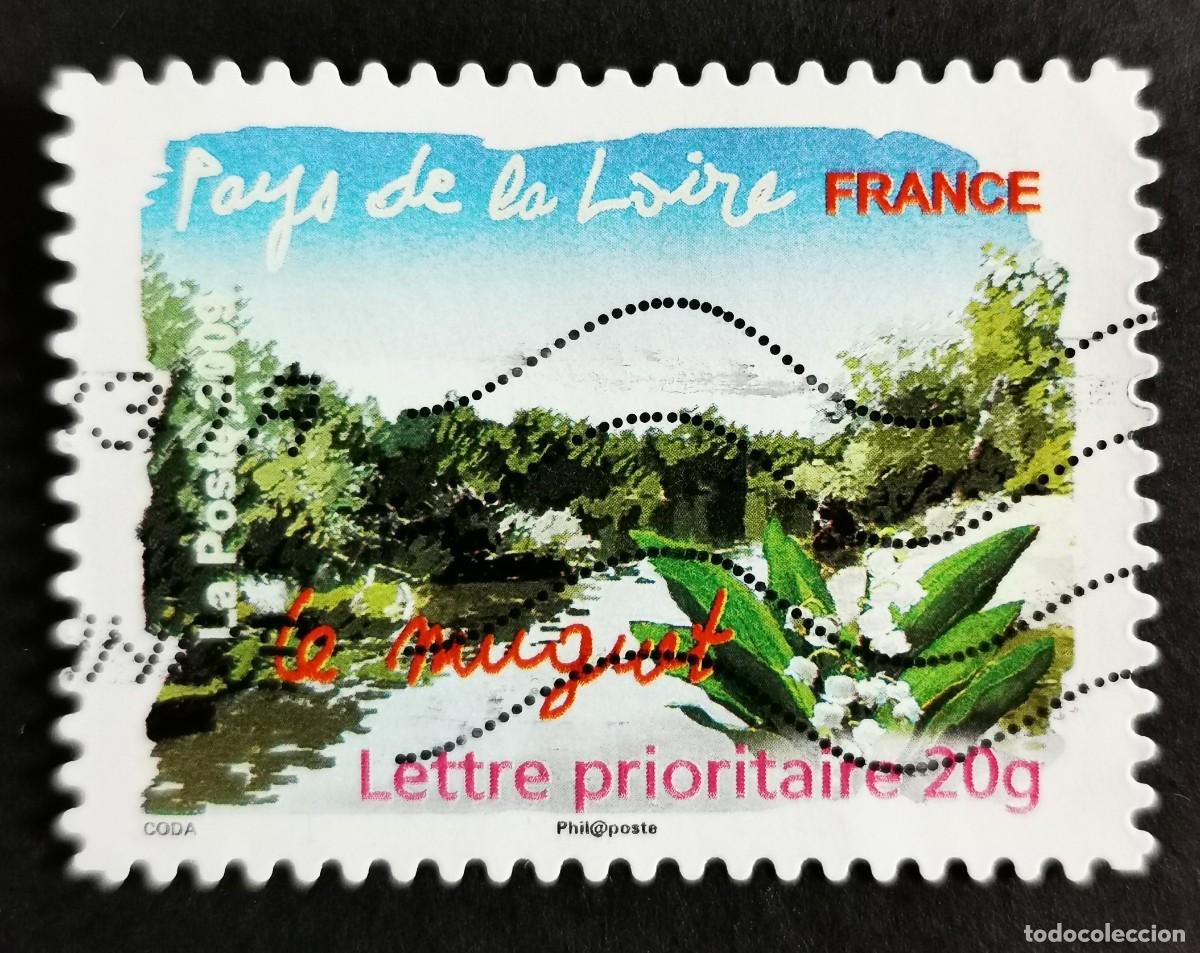 Sellos: Sello Francia 2009, Lirio del valle del Pa&iacute;s del Loira, Sin Valor Facial Michel: FR 4643