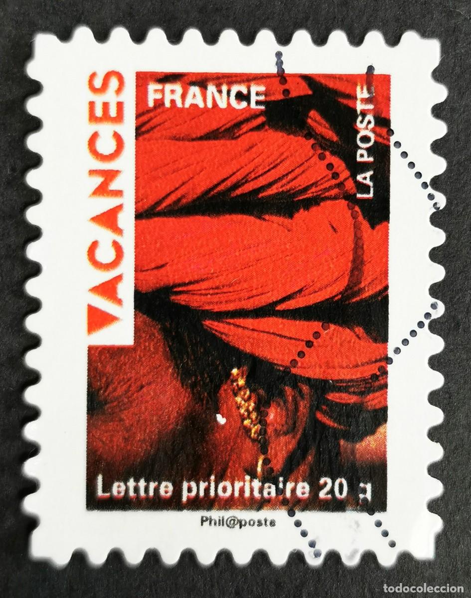 Sellos: Sello Francia 2009, Sellos navide&ntilde;os - Turbante rojo, Sin Valor Facial Michel: FR 4664