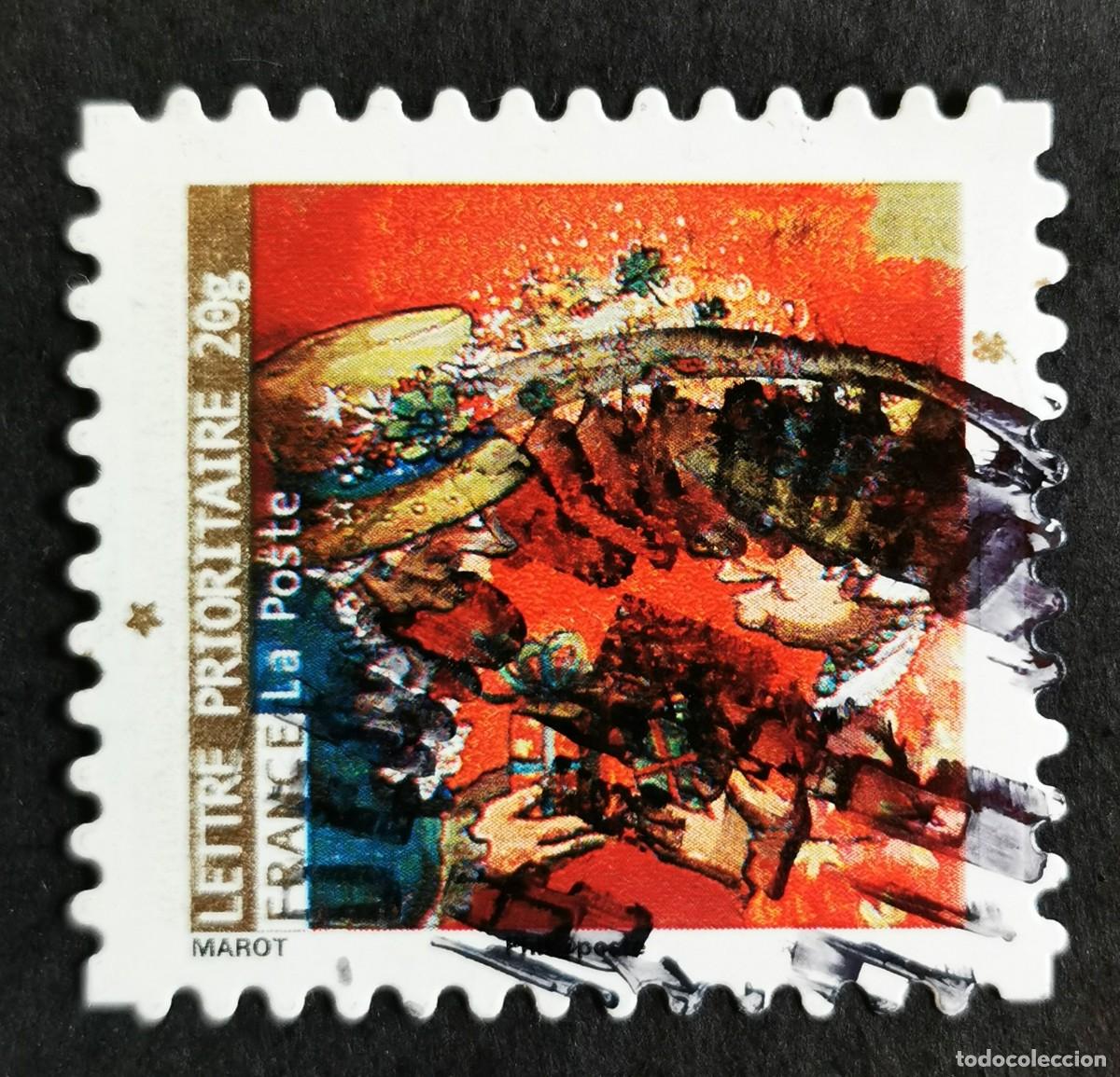 Sellos: Sello Francia 2009, Mujeres con sombreros floreados con Cadesu, Sin Valor Facial Michel: FR 4779