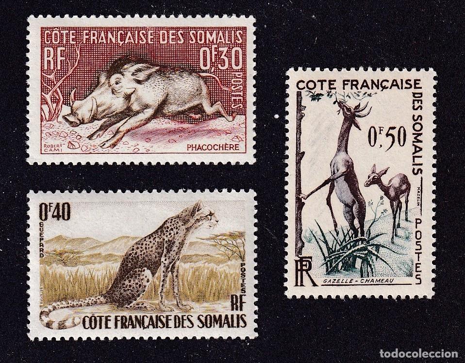 Sellos: colonies fran&ccedil;aises COTE DES SOMALIS n&deg; 287 &agrave; 289 ** animaux