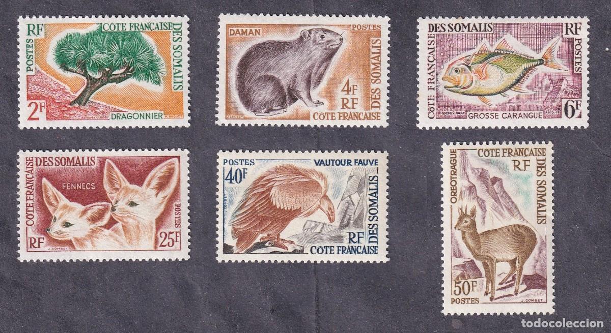 Sellos: colonies fran&ccedil;aises COTE DES SOMALIS n&deg; 305 &agrave; 310 **/* faune et flore