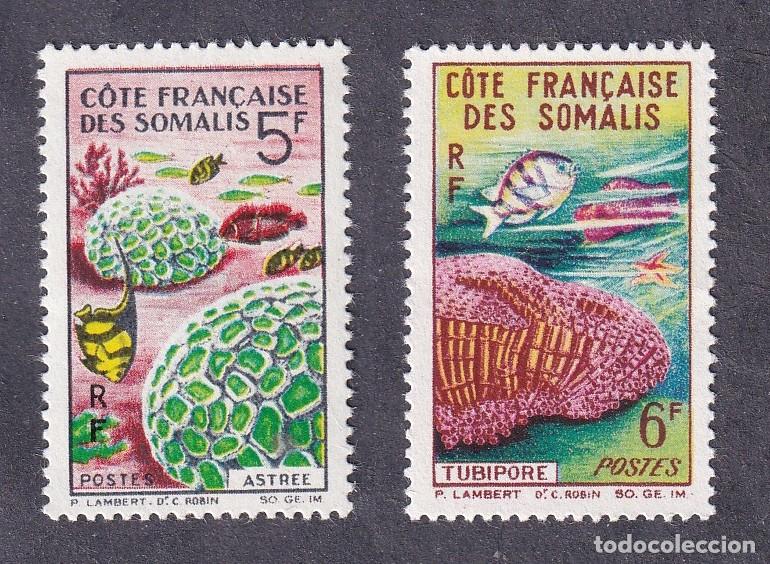 Sellos: colonies fran&ccedil;aises COTE DES SOMALIS n&deg; 316 et 317 ** faune corallienne