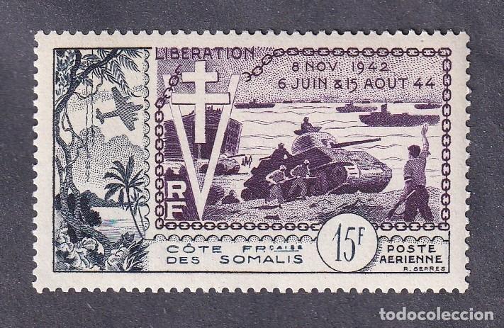 Briefmarken: colonies fran&ccedil;aises COTE DES SOMALIS PA n&deg; 24 ** anniversaire de la lib&eacute;ration