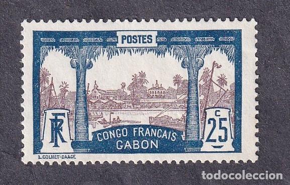 Sellos: colonies fran&ccedil;aises GABON Yvert n&deg; 39 vue de Libreville neuf sans gomme