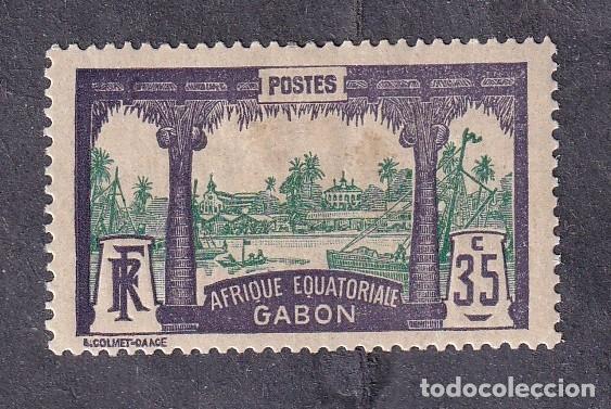 Sellos: colonies fran&ccedil;aises GABON Yvert n&deg; 58 * vue de Libreville