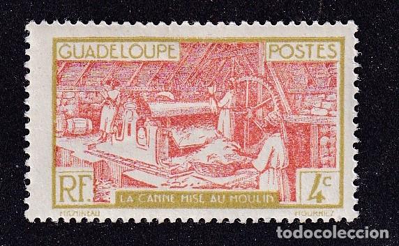 Sellos: colonies fran&ccedil;aises GUADELOUPE Yvert n&deg; 101 * travail de la canne &agrave; sucre