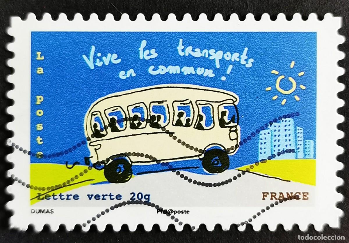 Sellos: Sello Francia 2014, Transporte p&uacute;blico en directo, Sin Valor Facial Michel: FR 5812