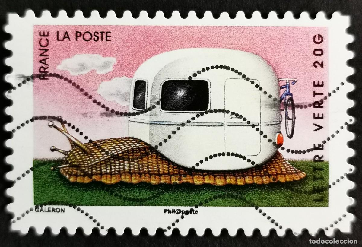 Sellos: Sello Francia 2014, Caracol con casa rodante, Sin Valor Facial Michel: FR 5828