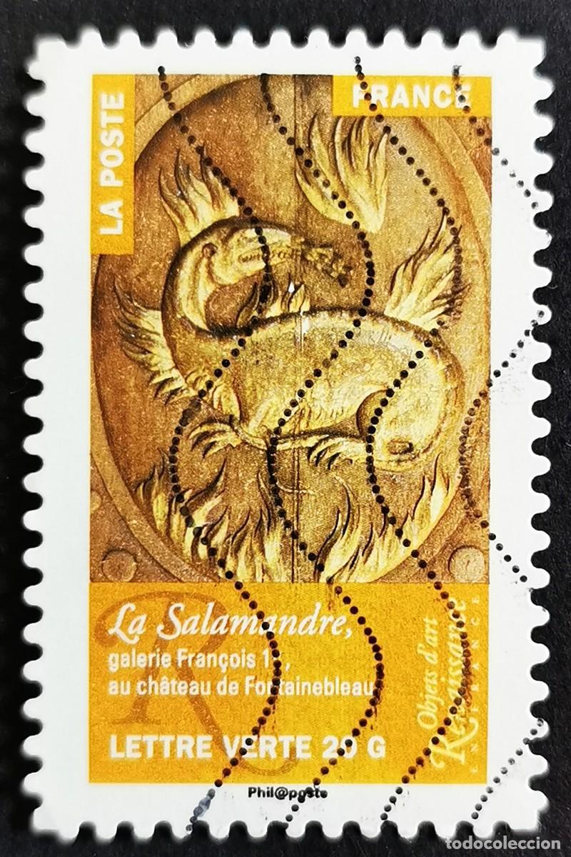 Sellos: Sello Francia 2014, La Galer&iacute;a Salamandra Fran&ccedil;ois I, en Fontain., Sin Valor Facial Michel: FR 5961