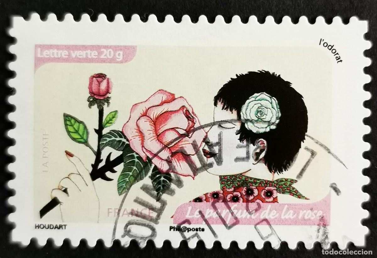 Sellos: Sello Francia 2014, El aroma de la rosa, Sin Valor Facial Michel: FR 5992