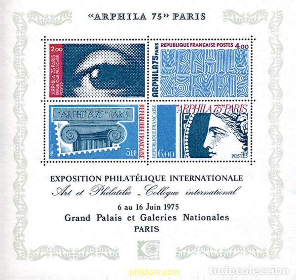 Sellos: 122755 MNH FRANCIA 1975 ARPHILA 75. EXPOSICION FILATELICA INTERNACIONAL