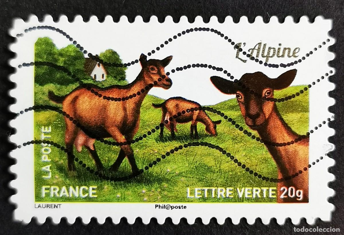 Sellos: Sello Francia 2015, Cabra alpina (Capra aegagrus hircus), Sin Valor Facial Michel: FR 6079