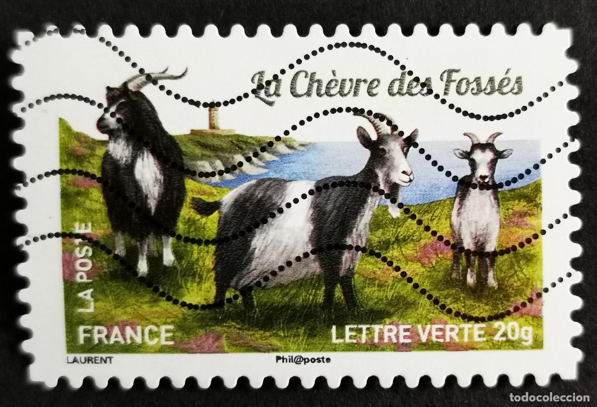 Sellos: Sello Francia 2015, Cabra Foss&egrave;s (Capra aegagrus hircus), Sin Valor Facial Michel: FR 6083