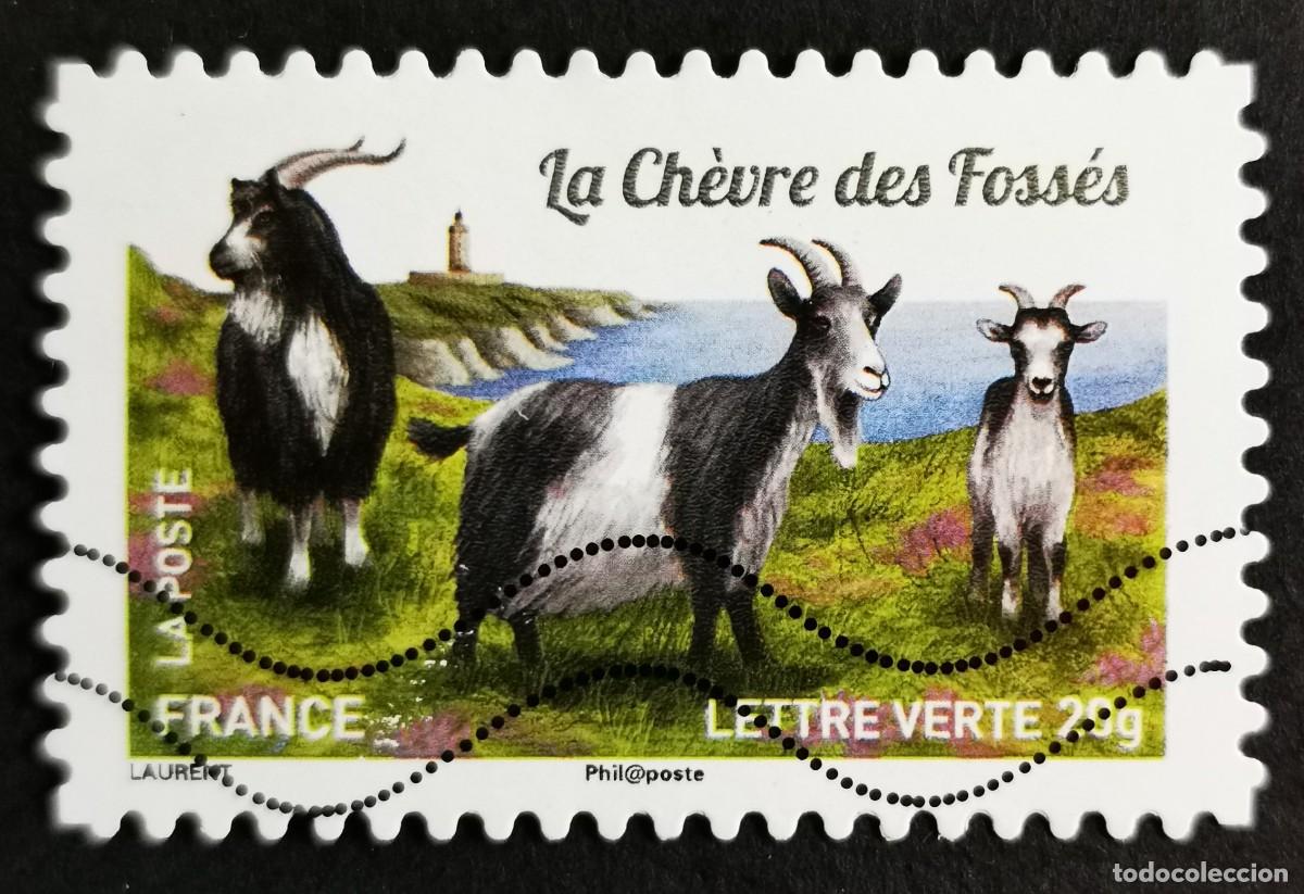 Sellos: Sello Francia 2015, Cabra Foss&egrave;s (Capra aegagrus hircus), Sin Valor Facial Michel: FR 6083
