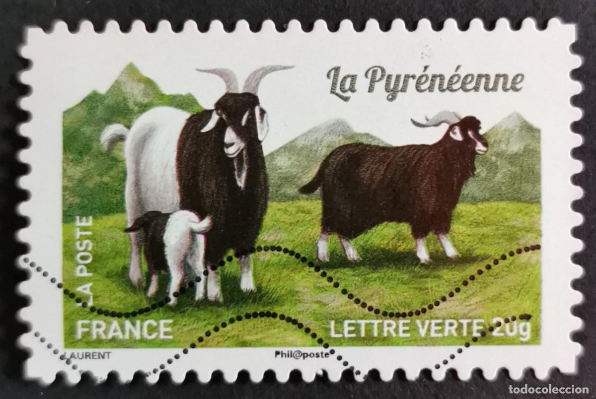 Sellos: Sello Francia 2015, Cabra del Pirineo (Capra aegagrus hircus), Sin Valor Facial Michel: FR 6085