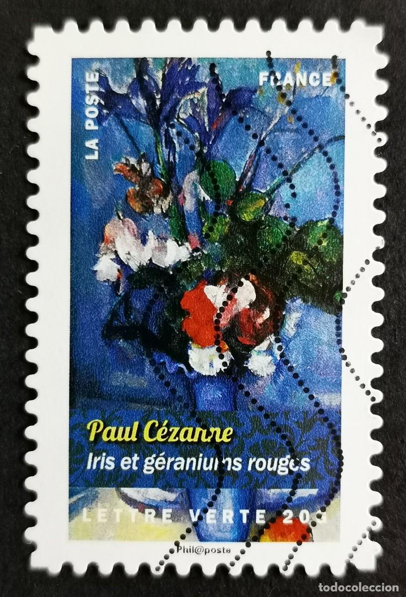 Sellos: Sello Francia 2015, Lirios y geranios rojos de Paul C&eacute;zanne, Sin Valor Facial Michel: FR 6127