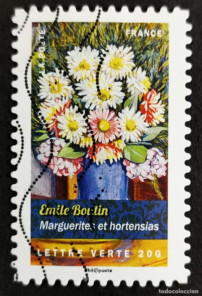 Sellos: Sello Francia 2015, Margaritas y hortensias de Emile Boutin, Sin Valor Facial Michel: FR 6131