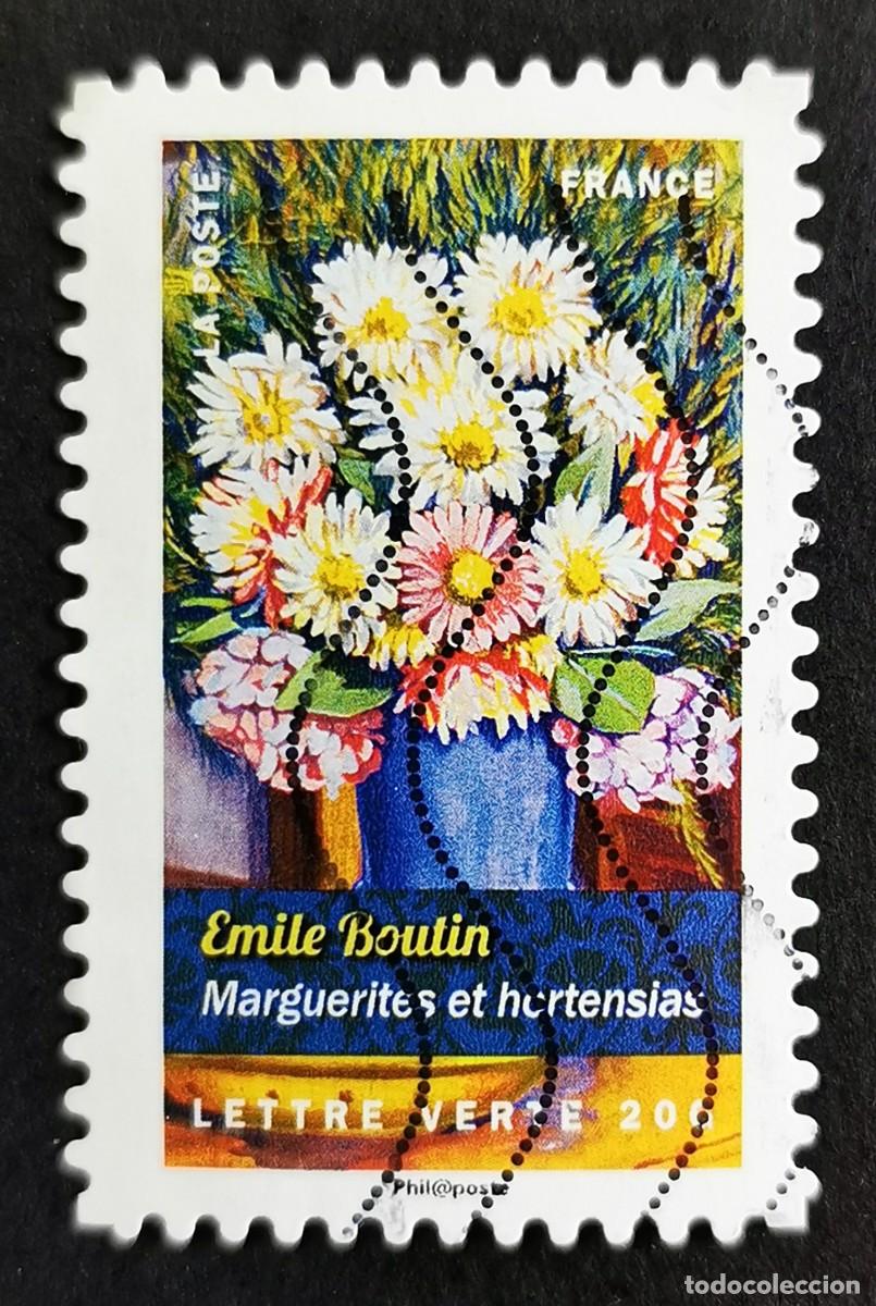 Sellos: Sello Francia 2015, Margaritas y hortensias de Emile Boutin, Sin Valor Facial Michel: FR 6131