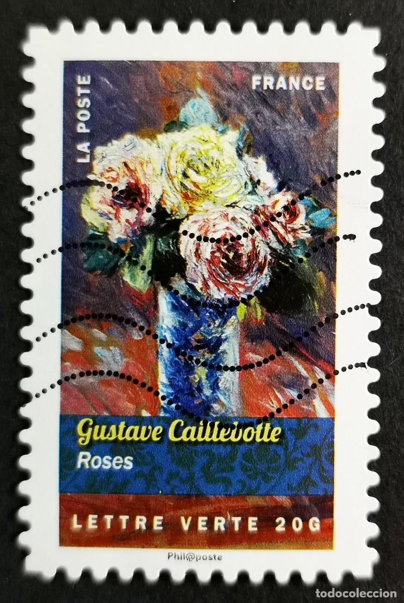 Sellos: Sello Francia 2015, Rosas de Gustave Caillebotte, Sin Valor Facial Michel: FR 6136