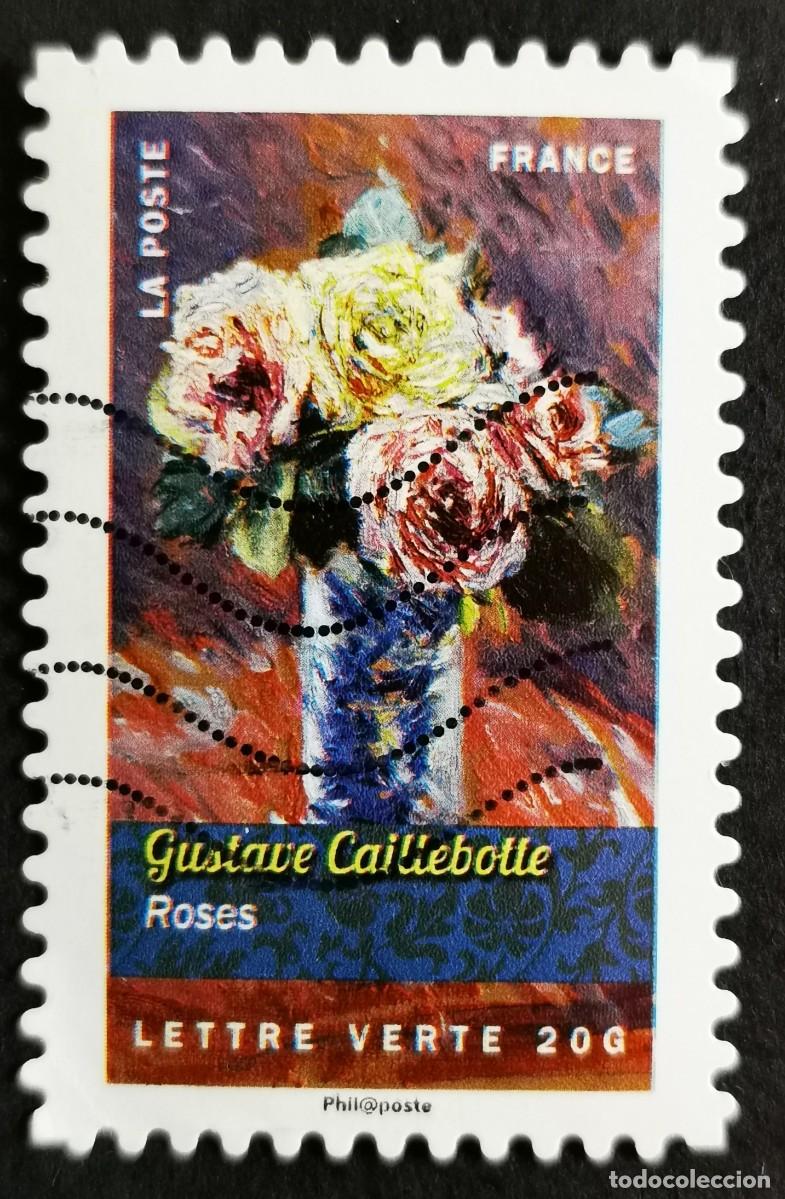 Sellos: Sello Francia 2015, Rosas de Gustave Caillebotte, Sin Valor Facial Michel: FR 6136