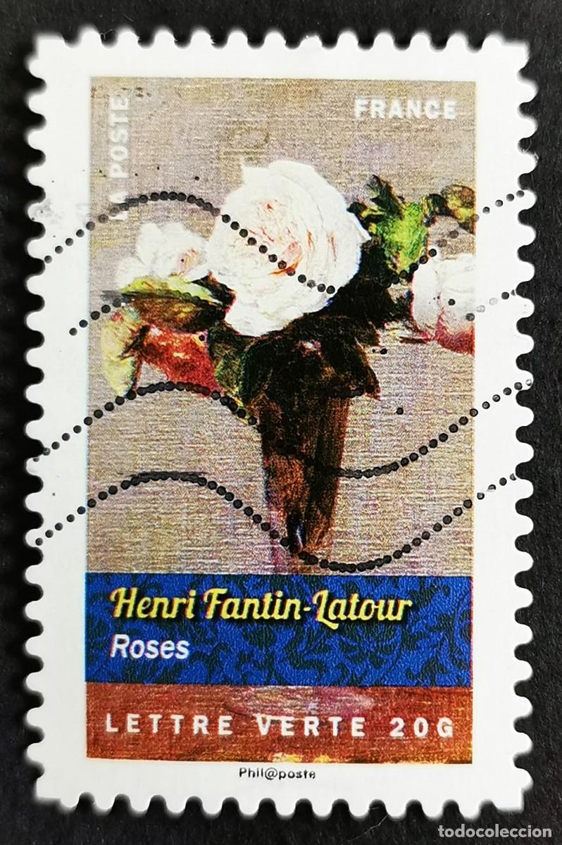 Sellos: Sello Francia 2015, Rosas de Henri Fantin-Latour, Sin Valor Facial Michel: FR 6138