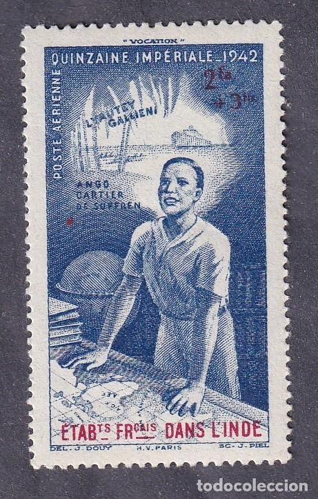 Sellos: colonies fran&ccedil;aises INDE Yvert PA n&deg; 9 * quinzaine imp&eacute;riale