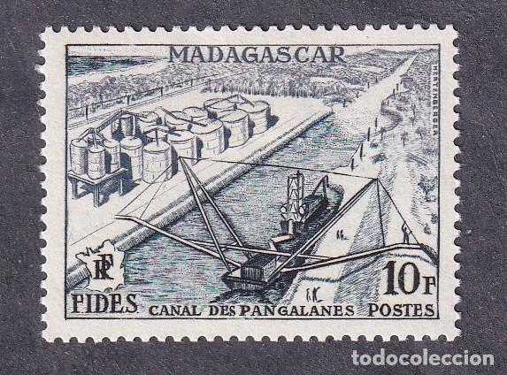 Sellos: colonies fran&ccedil;aises MADAGASCAR Yvert n&deg; 329 * FIDES canal des pangalanes