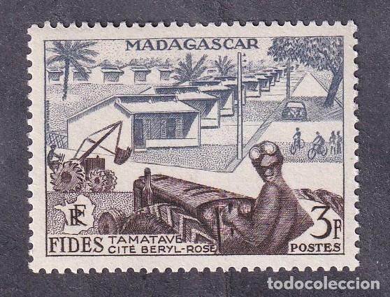 Sellos: colonies fran&ccedil;aises MADAGASCAR Yvert n&deg; 327 ** FIDES cit&eacute; B&eacute;ry-Rose &agrave; tamatave