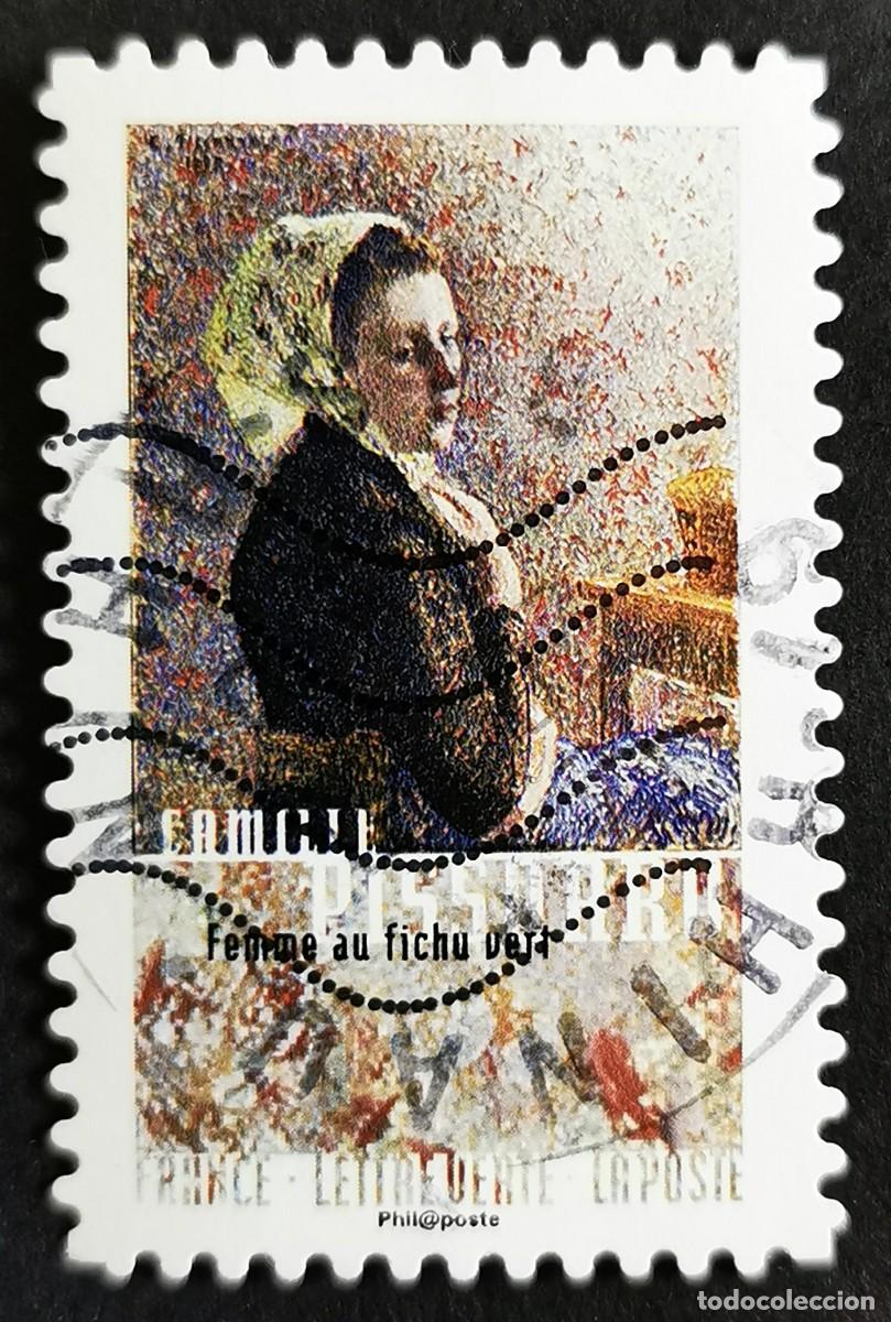 Sellos: Sello Francia 2016, Camille Pissarro: Mujer con pa&ntilde;uelo verde, Sin Valor Facial Michel: FR 6425