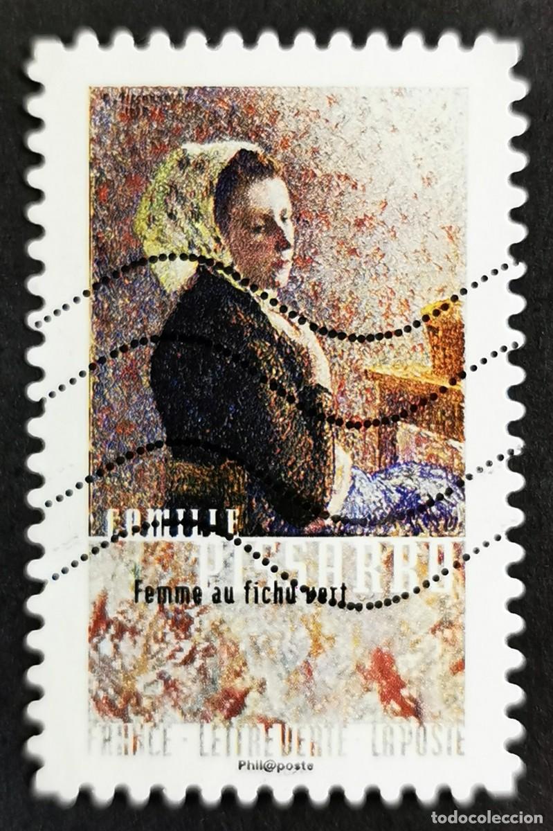 Sellos: Sello Francia 2016, Camille Pissarro: Mujer con pa&ntilde;uelo verde, Sin Valor Facial Michel: FR 6425