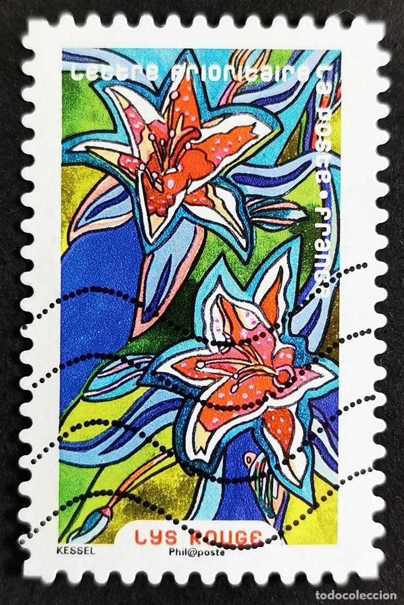 Sellos: Sello Francia 2016, Flores en abundancia: lirio rojo, Sin Valor Facial Michel: FR 6504
