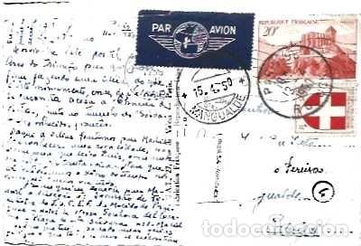 Sellos: Francia y Marcofilia, Par&iacute;s, El Arco de Triunfo Mangualde Portugal 1950 (7777)