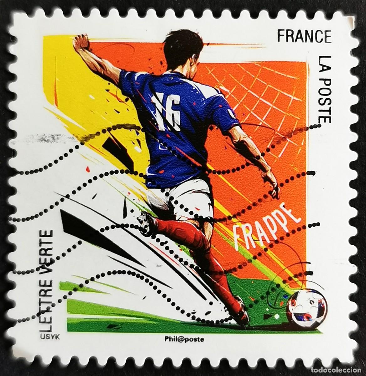 Sellos: Sello Francia 2016, Gestos favoritos f&uacute;tbol: Patada, Sin Valor Facial Michel: FR 6450