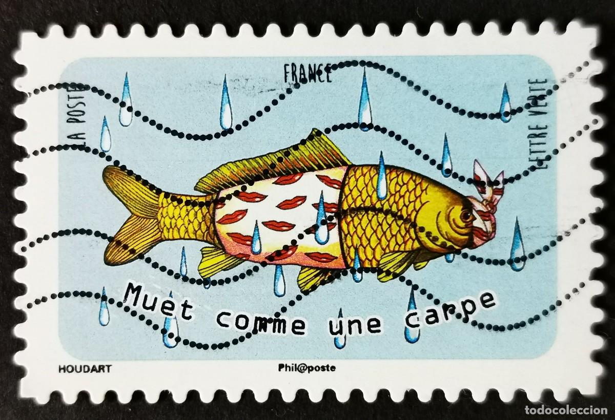 Sellos: Sello Francia 2016, Proverbios animales: Silencioso como la carpa, Sin Valor Facial Michel: FR 6517