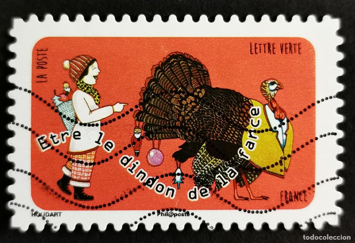 Sellos: Sello Francia 2016, Proverbios animales: Siendo pavo con relleno, Sin Valor Facial Michel: FR 6520
