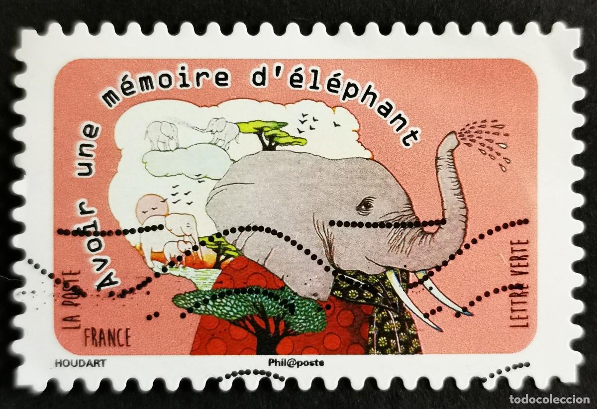 Sellos: Sello Francia 2016, Proverbios animales: Tener memoria de elefante, Sin Valor Facial Michel: FR 6516