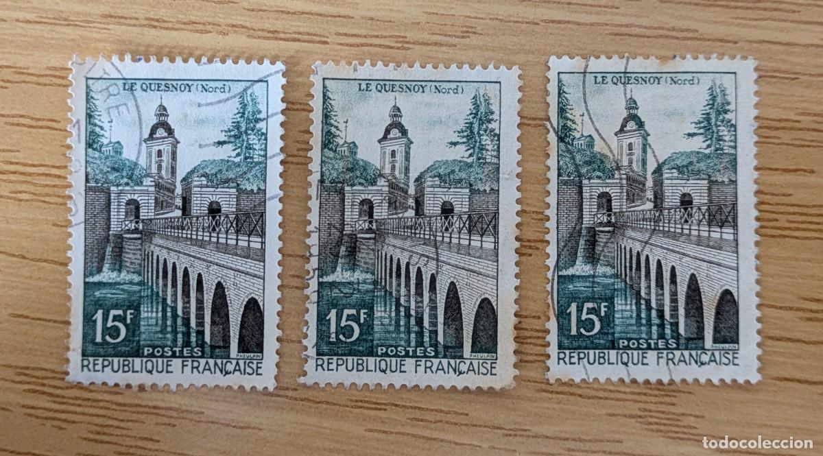 Sellos: Lote 3 sellos usados de Francia. Le Quesnoy (Nord)