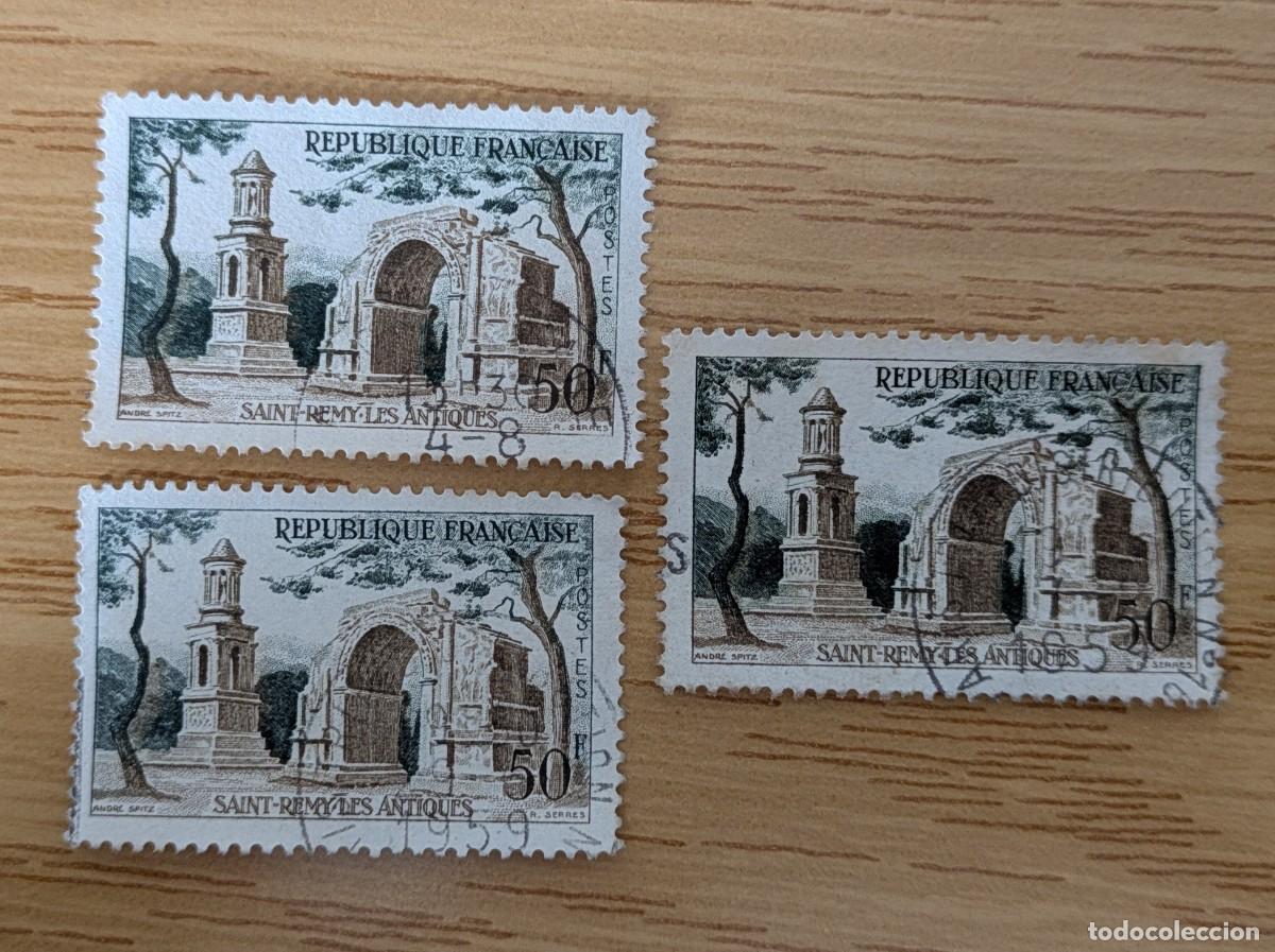 Sellos: Lote 3 sellos usados de Francia. Saint-Remy Les Antiques